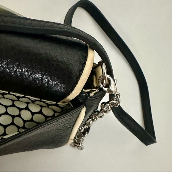 Vintage Brighton Leather Mini Stitched Flower Adjustable Crossbody Purse - Picture 9 of 16